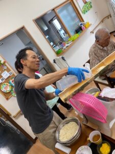 ～流しバナーナ？？流しそうめん～in okakita