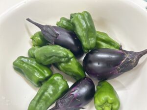 七夕、夏野菜の収穫と盆踊りの練習(*^-^*)